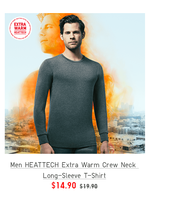 MEN HEATTECH EXTRA WARM CREW NECK LONG-SLEEVE T-SHIRT $14.90