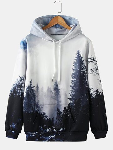 Forest Landscape Printed Hoodies