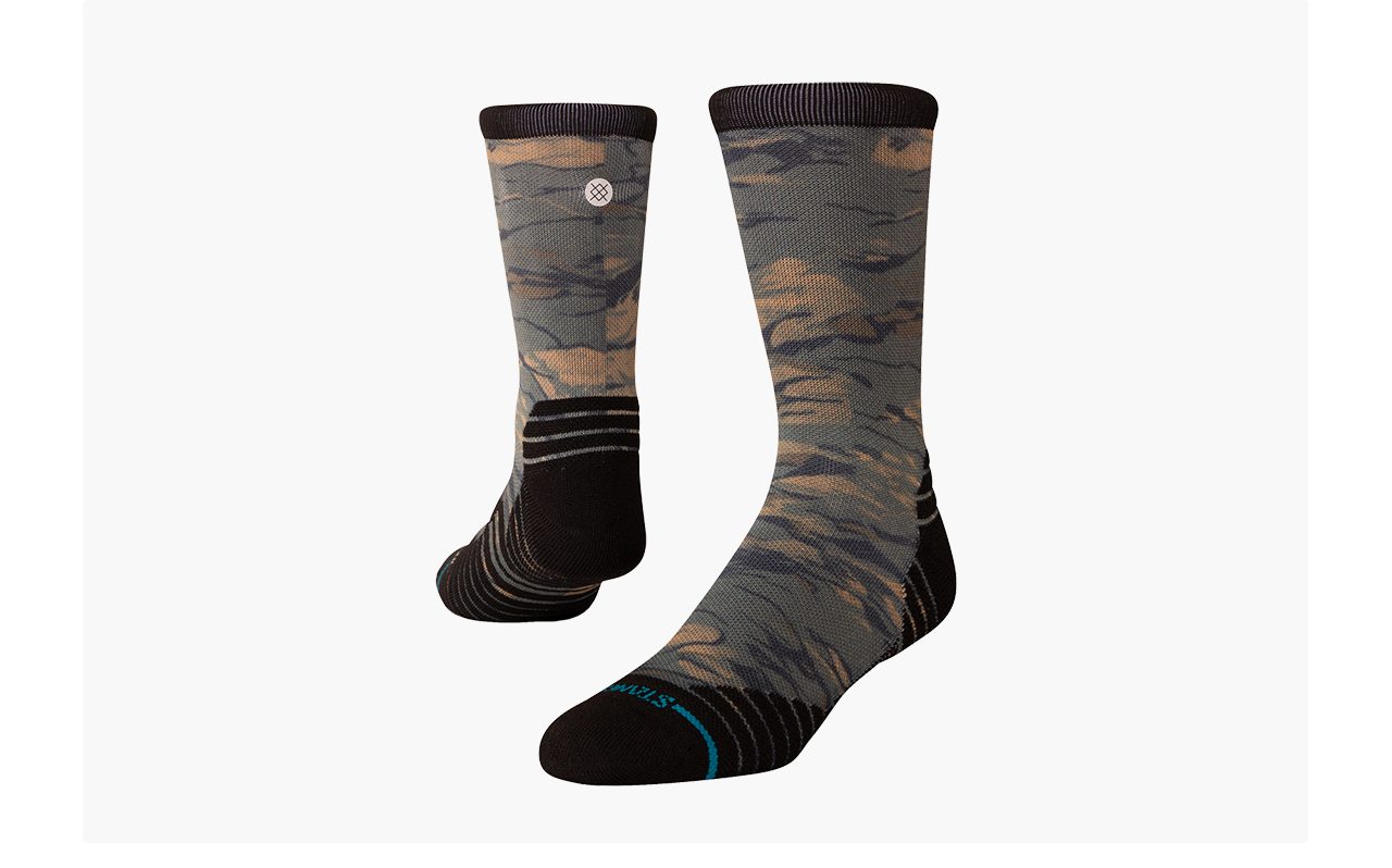 Stance Performance Crew Socks - Mid Rompin - Brown