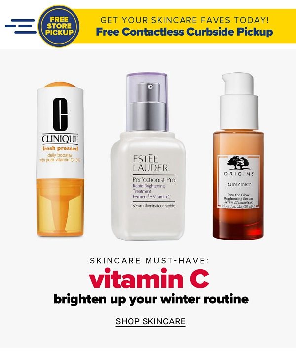 Skincare must-have: Vitamin C - brighten up your winter routine. Shop Skincare.