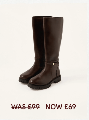 Sadie leather riding boots brown