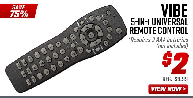 Vibe 5-In-1 Universal Remote Control