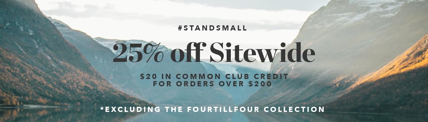 25% Off Sitewide — $20 in Common Club Credit for Orders Over $200