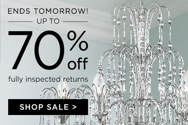 Ends Tomorrow! - Up To 70% Off - Fully Inspected Returns - Shop Sale - Ends 6/8