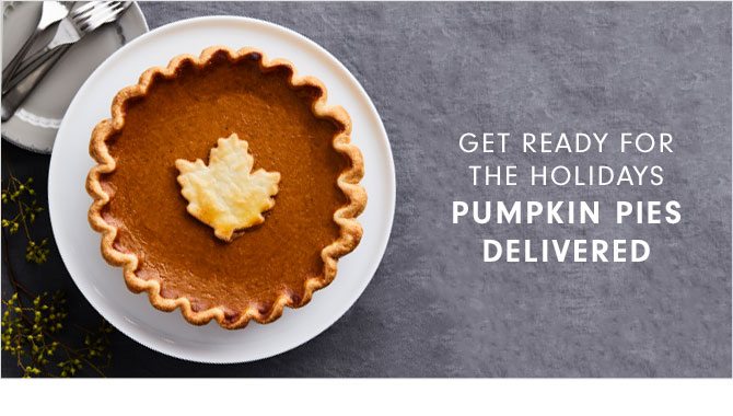GET READY FOR THE HOLIDAYS - PUMPKIN PIES DELIVERED