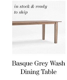 basque grey wash dining table