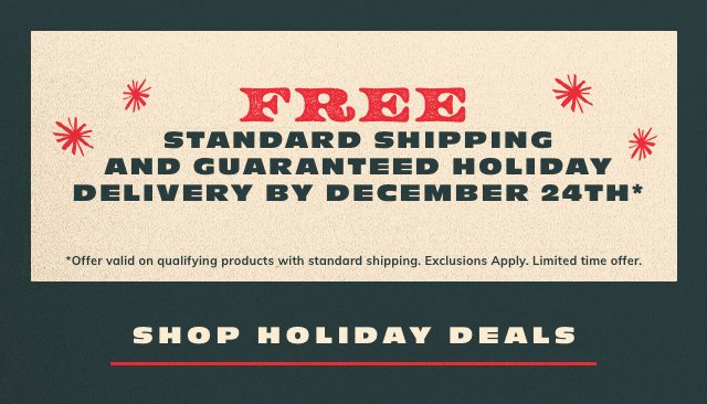 Free Guaranteed Holiday Delivery 