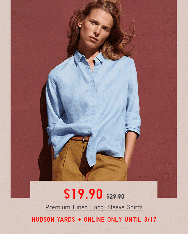 $19.90 PREMIUM LINEN LONG-SLEEVE SHIRT