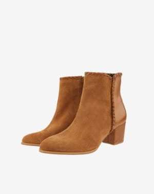 IRIS INTERLACE SUEDE ANKLE BOOTS
