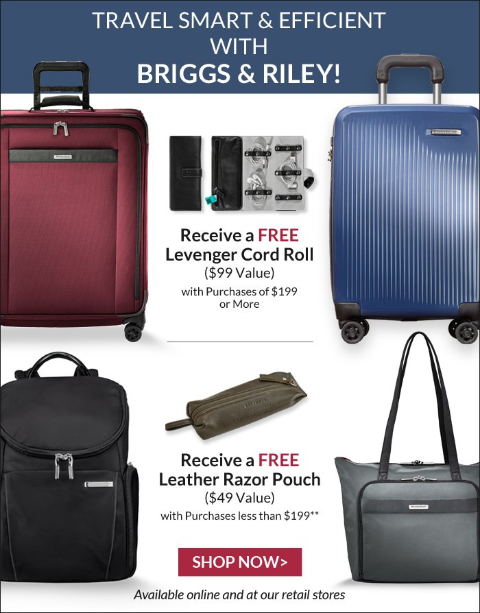 Free Gift with Briggs & Riley Luggage purchase