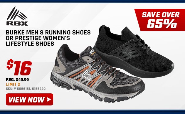 RBX Burke Men's Running Shoes or Prestige Women's Lifestyle Shoes