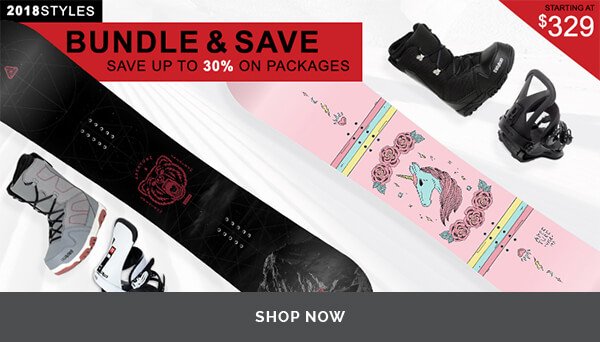 Bundle & Save On Complete Snowboard Packages - Design Your Own!