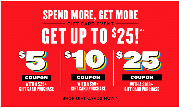 Post-Holiday Spend More, Get More Gift Card 