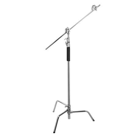 Flashpoint 10' C (Century) Light Stand on Turtle Base Kit w/40" Grip Arm & 2 Gobo Heads and Baby Pin - Chrome