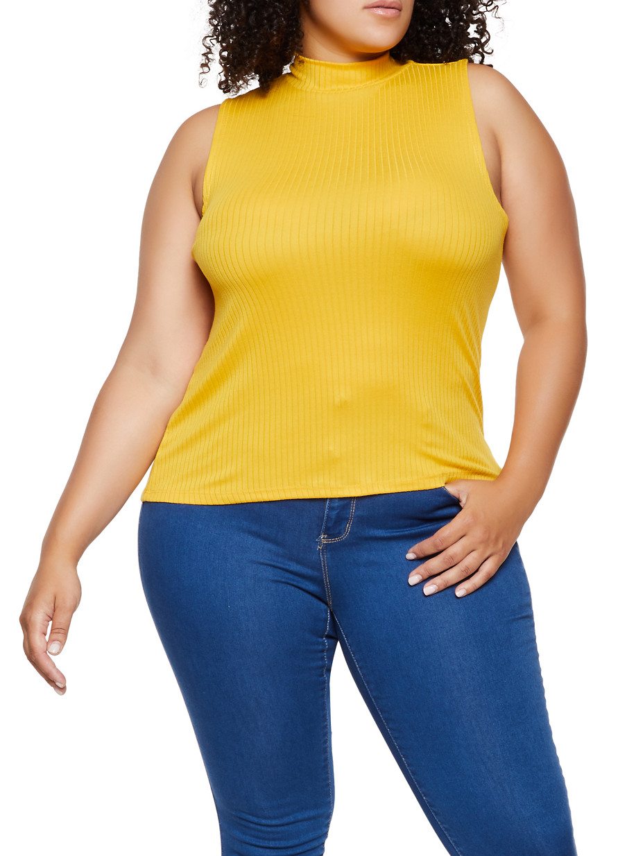 Plus Size Ribbed Tank Top