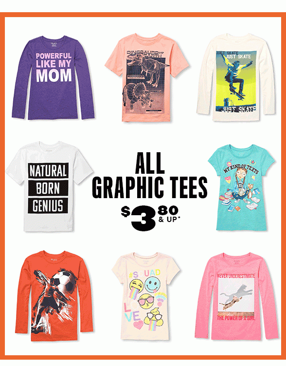 All Graphic Tees $3.80 & Up