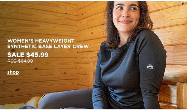 Women's Heavyweight Synthetic Base Layer Crew - Click to Shop
