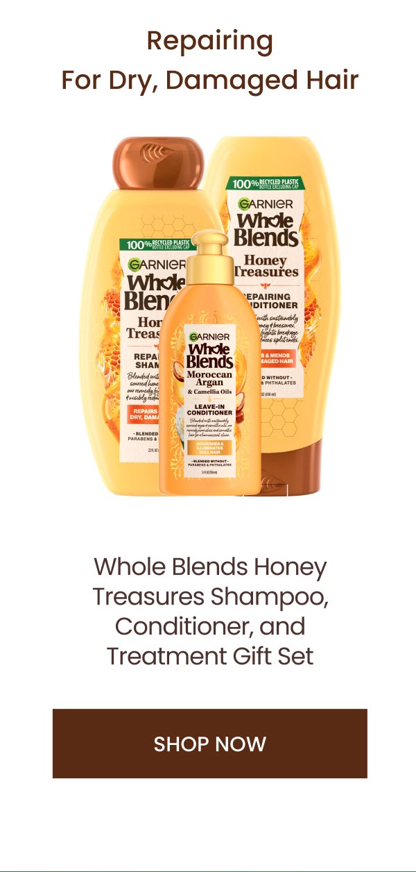 Whole Blends Honey Treasures Shampoo Conditioner and Treatment Gift Set