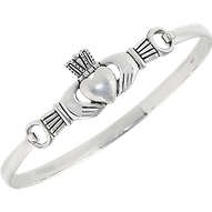 Sterling Silver Claddagh Bangle