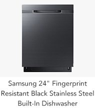 Shop Samsung 24 Fingerprint Resistant Black Stainless Steel Built-In Dishwasher