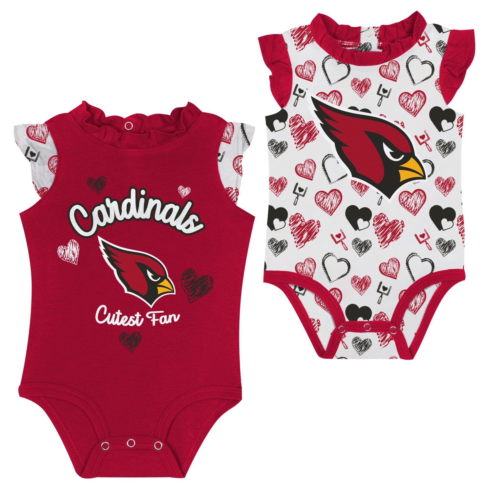 Newborn & Infant Happy Hearts 2-Piece Bodysuit Set