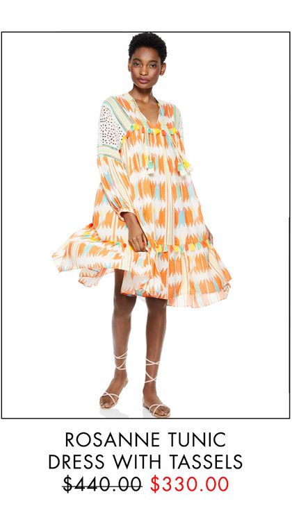 ROSANNE TUNIC DRESS WITH TASSELS