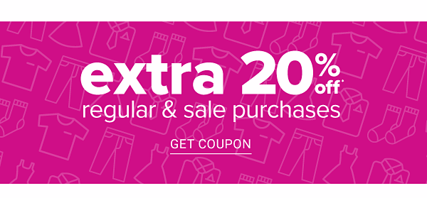 Extra 20% off Regular & Sale Purchases - Get Coupon