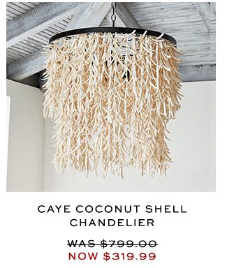 CAYE COCONUT SHELL CHANDELIER