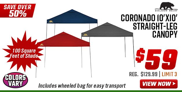 Golden Bear Coronado 10'x10' Straight-Leg Canopy