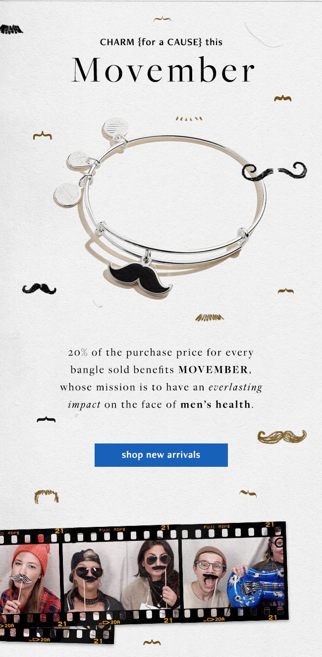 Shop and give back with the new Movember Charm Bangle. 