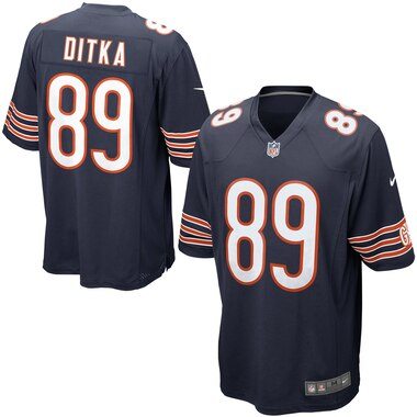 Nike Mike Ditka Chicago Bears Navy Retired Player Game Jersey