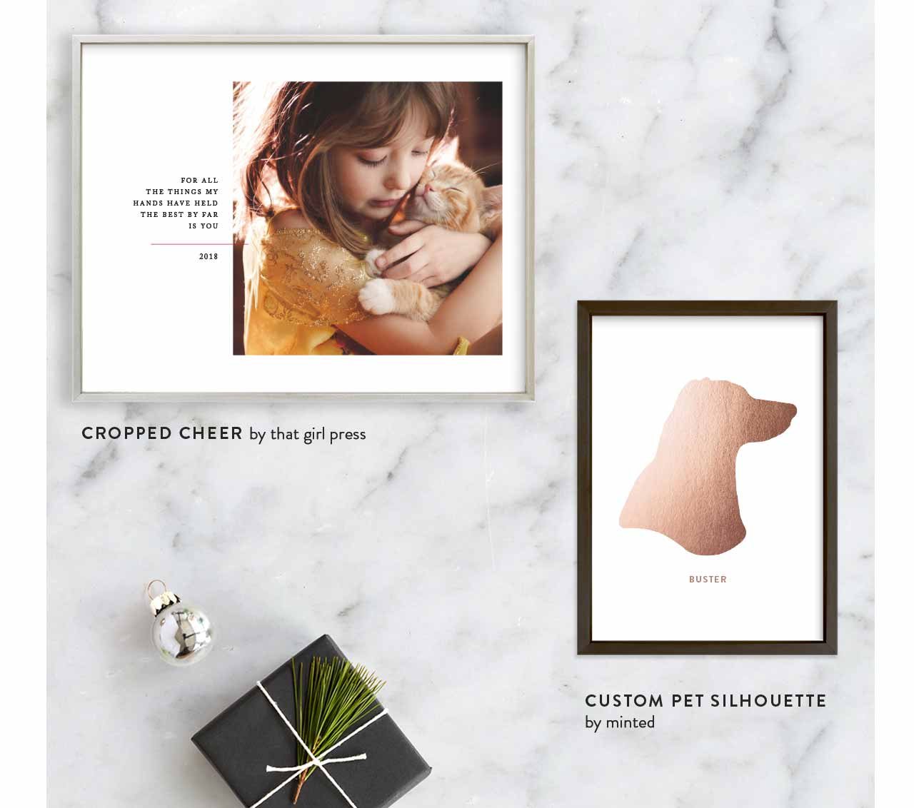  Cropped Cheer by that girl press, Custom Pet Silhouette Art by Minted