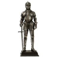 Medieval Knight With Long Sword Statue