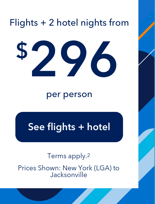 Flights + 2 hotel nights from $296. Click here to see vacation packages. Terms apply (2).