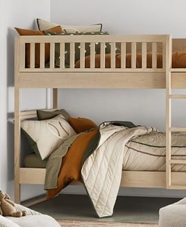 Gemini Wood Kids Twin Over Twin Convertible Bunk Bed