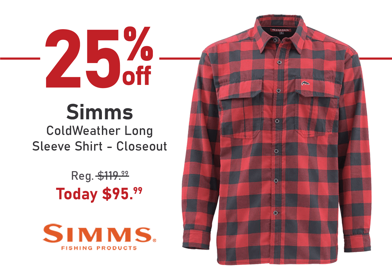 Save 25% on the Simms ColdWeather Long Sleeve Shirt - Closeout
