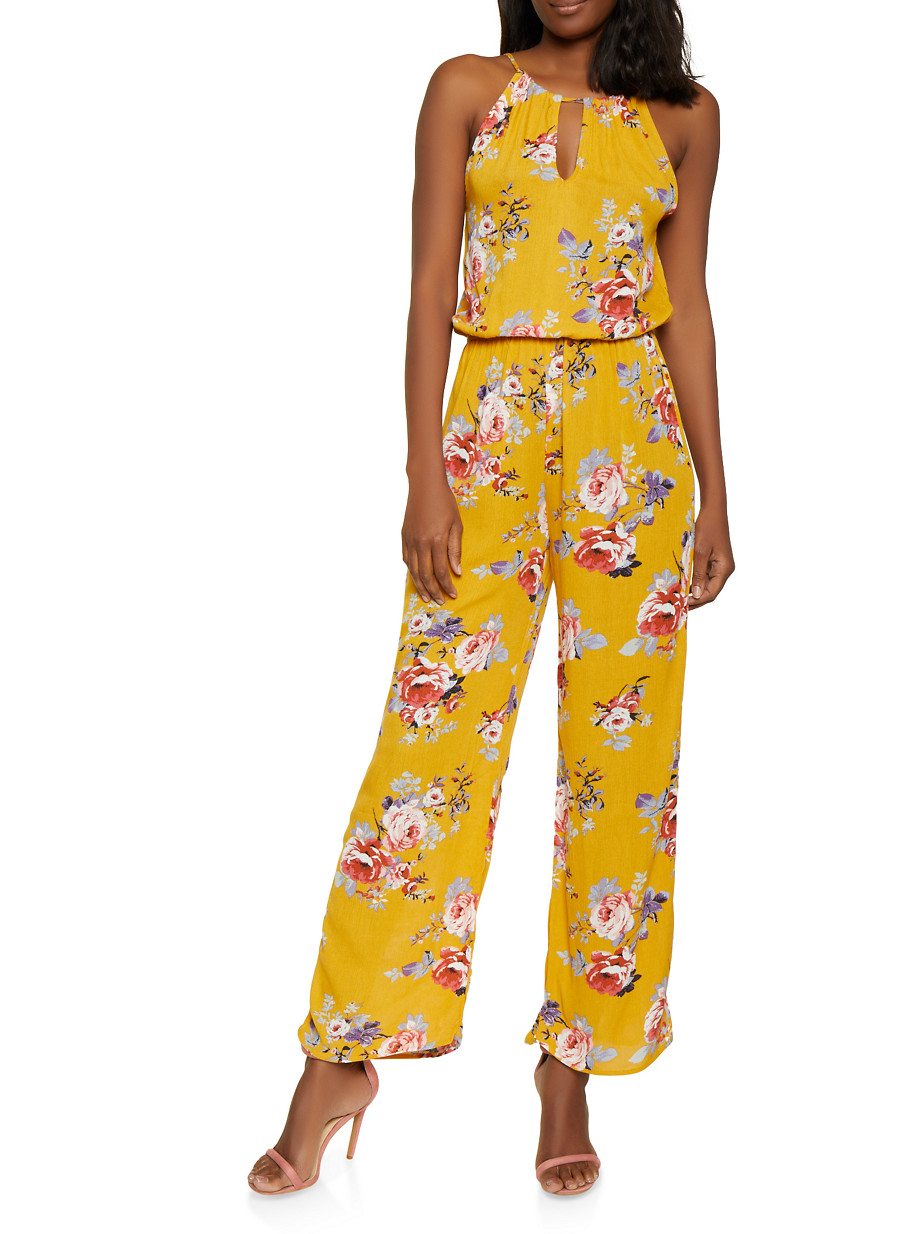 Floral Keyhole Cami Jumpsuit