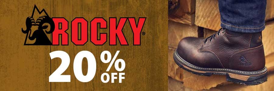 Rocky Boots 20% Off