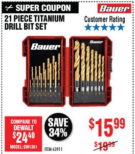 View Titanium Drill Bit Set 21 Pc