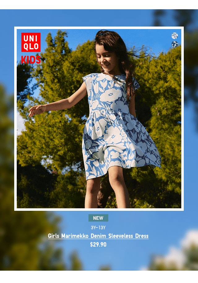 PDP9 - GIRLS MARIMEKKO DENIM SLEEVLESS DRESS