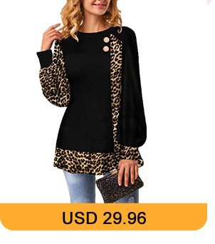 Leopard Pattern Long Sleeve Round Neck Velvet T Shirt