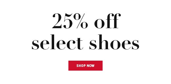 25% off select shoes