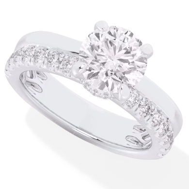 Lab-Created Diamonds by KAY Round-Cut Engagement Ring 2 1/2 ct tw 14K White Gold