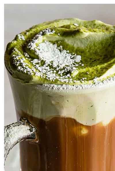 IRISH COFFEE WITH MATCHA WHIP