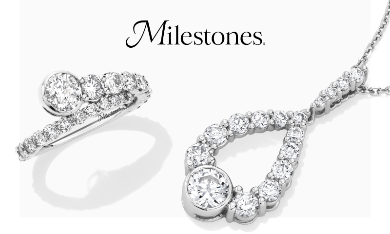 Milestones Diamond Ring and Necklace