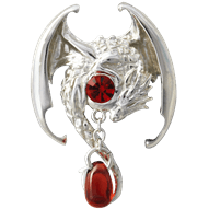 Fafnir Dragon Necklace by Anne Stokes