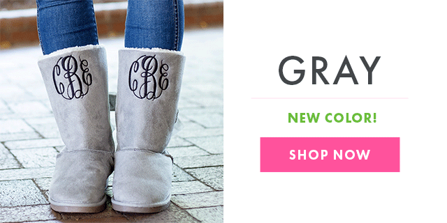 Monogrammed Sherpa Tie Booties - Marleylilly