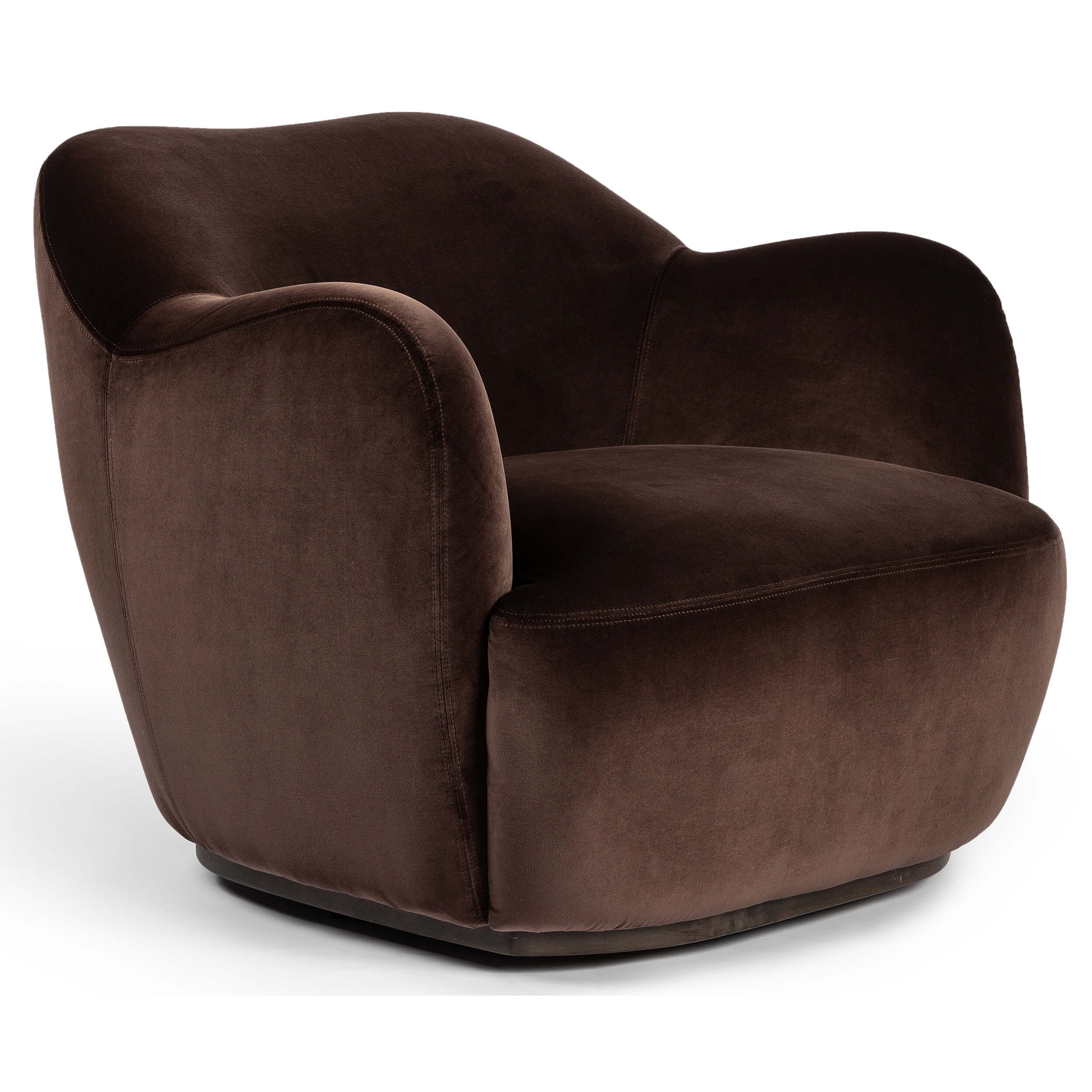 Image of Julius Swivel Chair, Surrey Cocoa