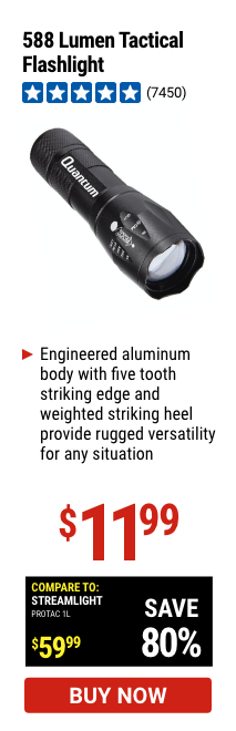 588 Lumen Tactical Flashlight
