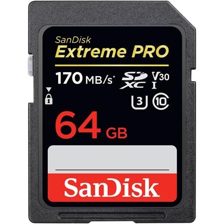 SanDisk 64GB Extreme PRO UHS-I U3 SDXC Memory Card